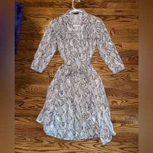Ann Taylor Elegant Snake Print Wrap Dress in size 00P